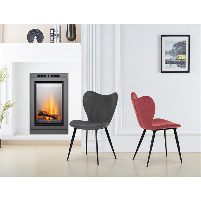 Jedálenská stolička, červená, látka, DCL-1031 RED2