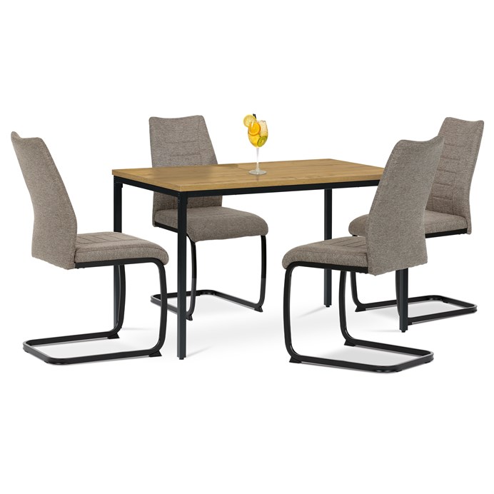 Jedálenská stolička, hnedá, látka, DCL-438 BR2