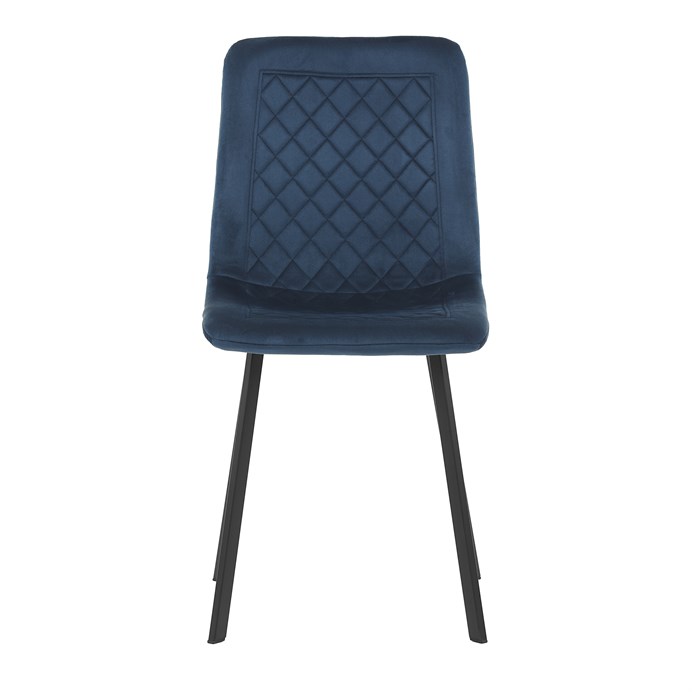 Jedálenská stolička, modrý zamat, kov čierny mat DCL-973 BLUE4