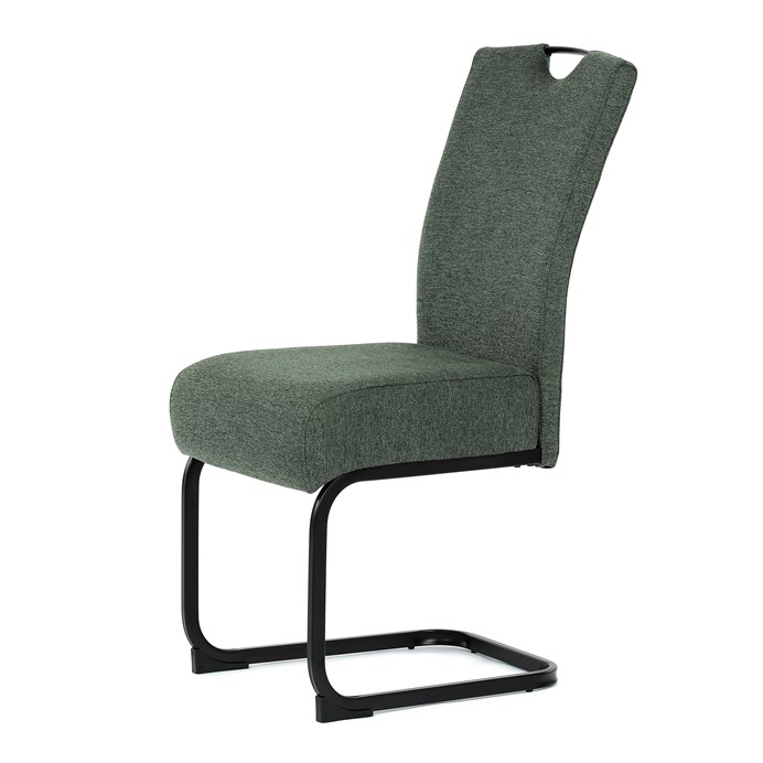 Jedálenská stolička, zelená, látka, DCL-E2008 GRN2