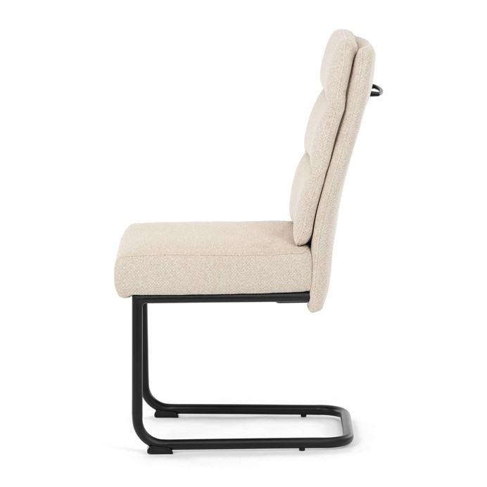 Jedálenská stolička, béžová, látka, DCL-P3107 CRM2