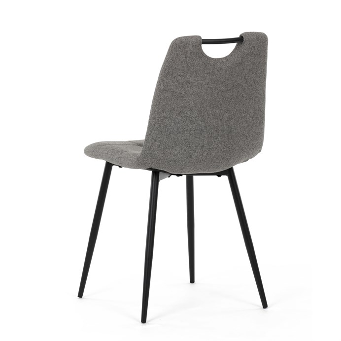 Jedálenská stolička, sivá, látka, DCL-V2017 GREY2