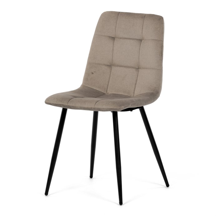 Jedálenská stolička, béžová, zamatová látka, DCL-X7015 CAP2