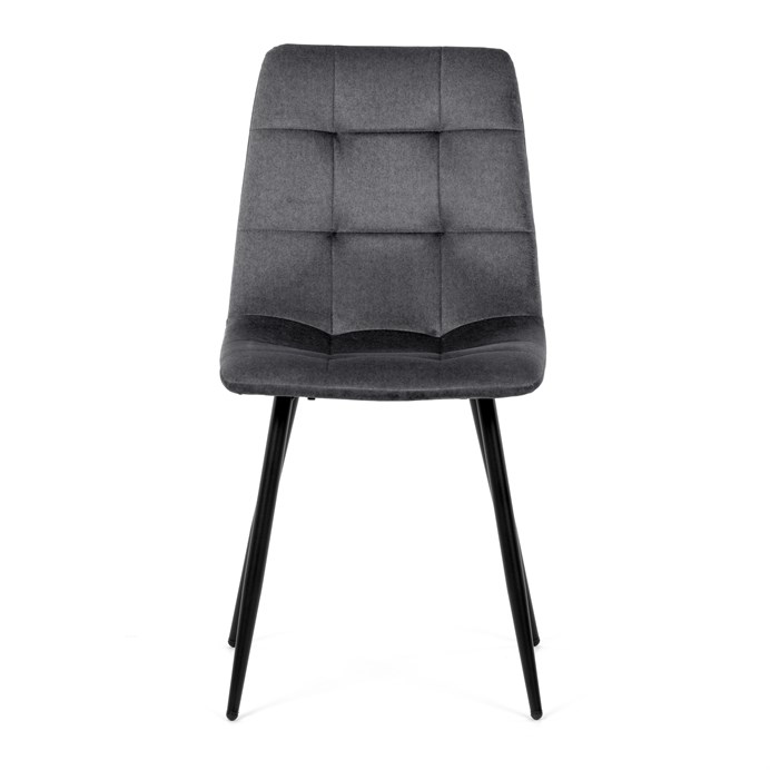 Jedálenská stolička, šedá, zamatová látka, DCL-X7015 GREY2
