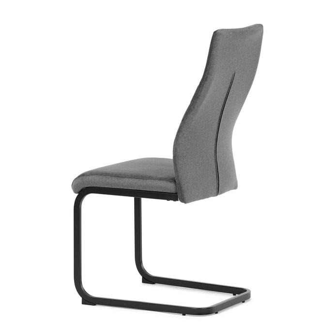 Jedálenská stolička, šedá, zamatová látka, DCL-X7018 GREY2