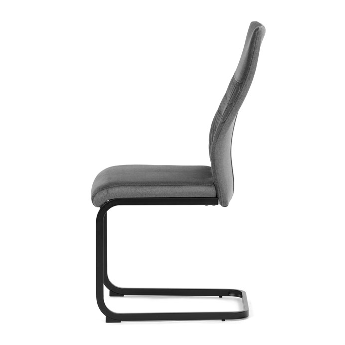 Jedálenská stolička, šedá, zamatová látka, DCL-X7018 GREY2