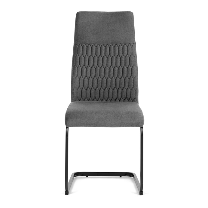 Jedálenská stolička, šedá, zamatová látka, DCL-X7018 GREY2