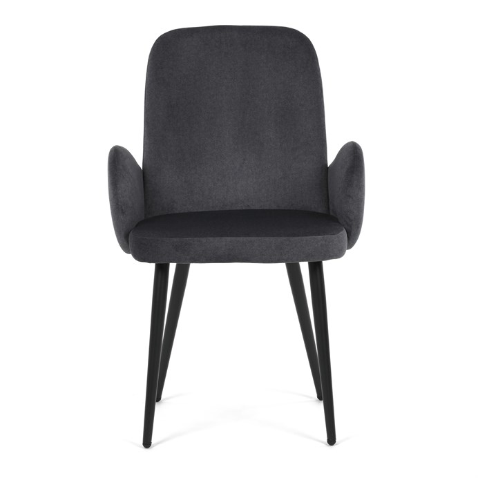 Jedálenská stolička, šedá, zamatová látka, DCL-X7129 GREY2