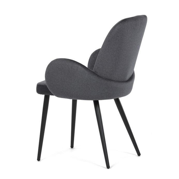 Jedálenská stolička, šedá, zamatová látka, DCL-X7129 GREY2