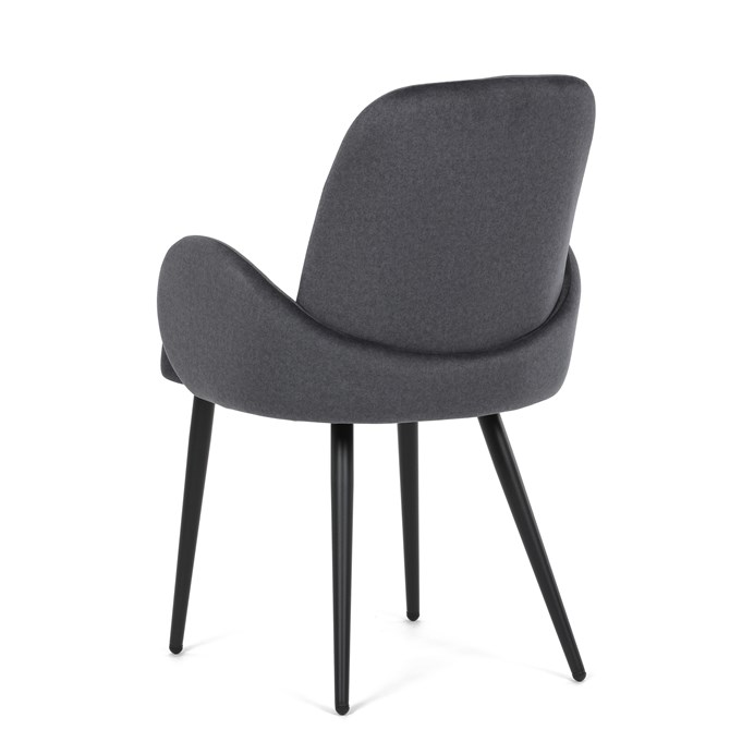 Jedálenská stolička, šedá, zamatová látka, DCL-X7129 GREY2