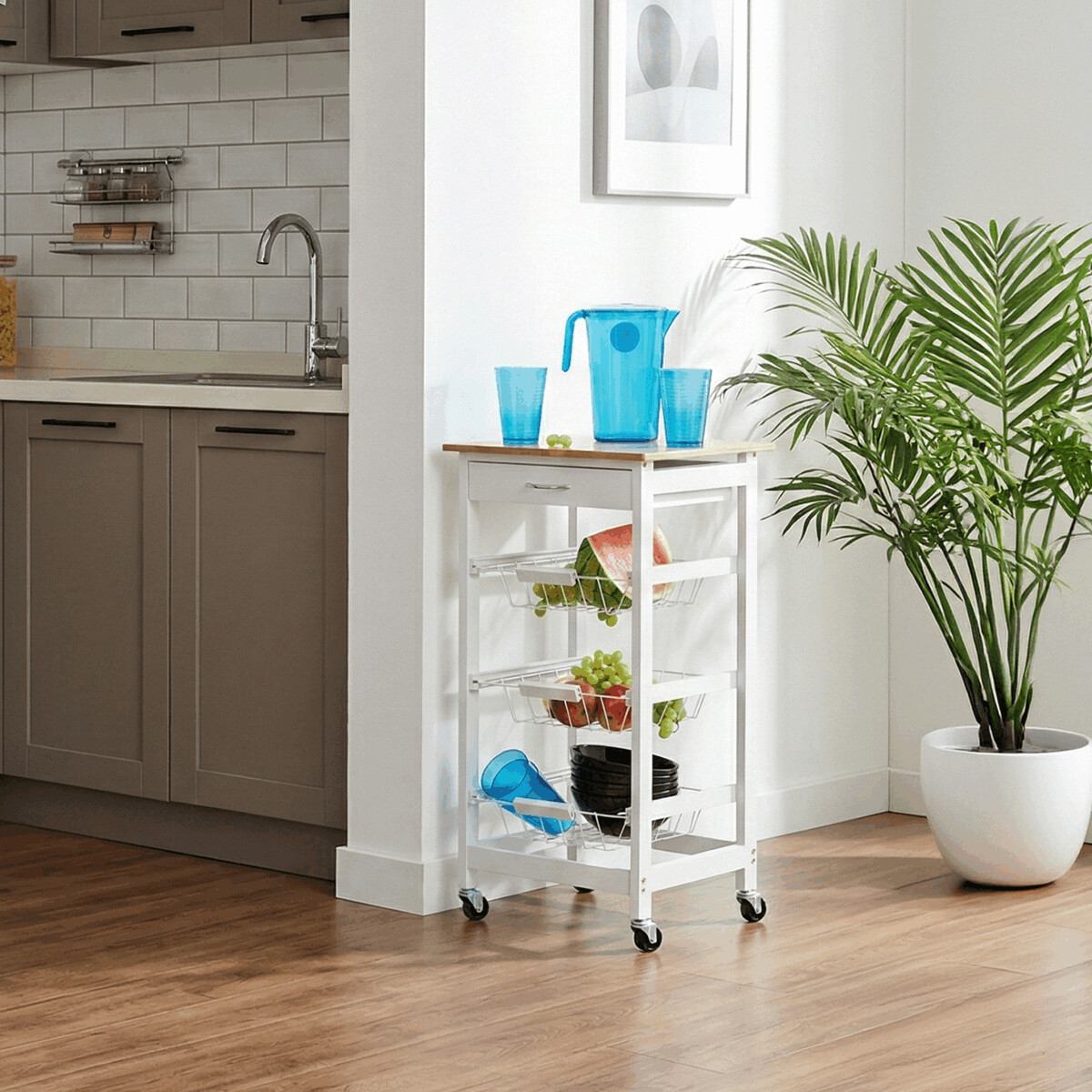 Servírovací stolík DR-043 Biela