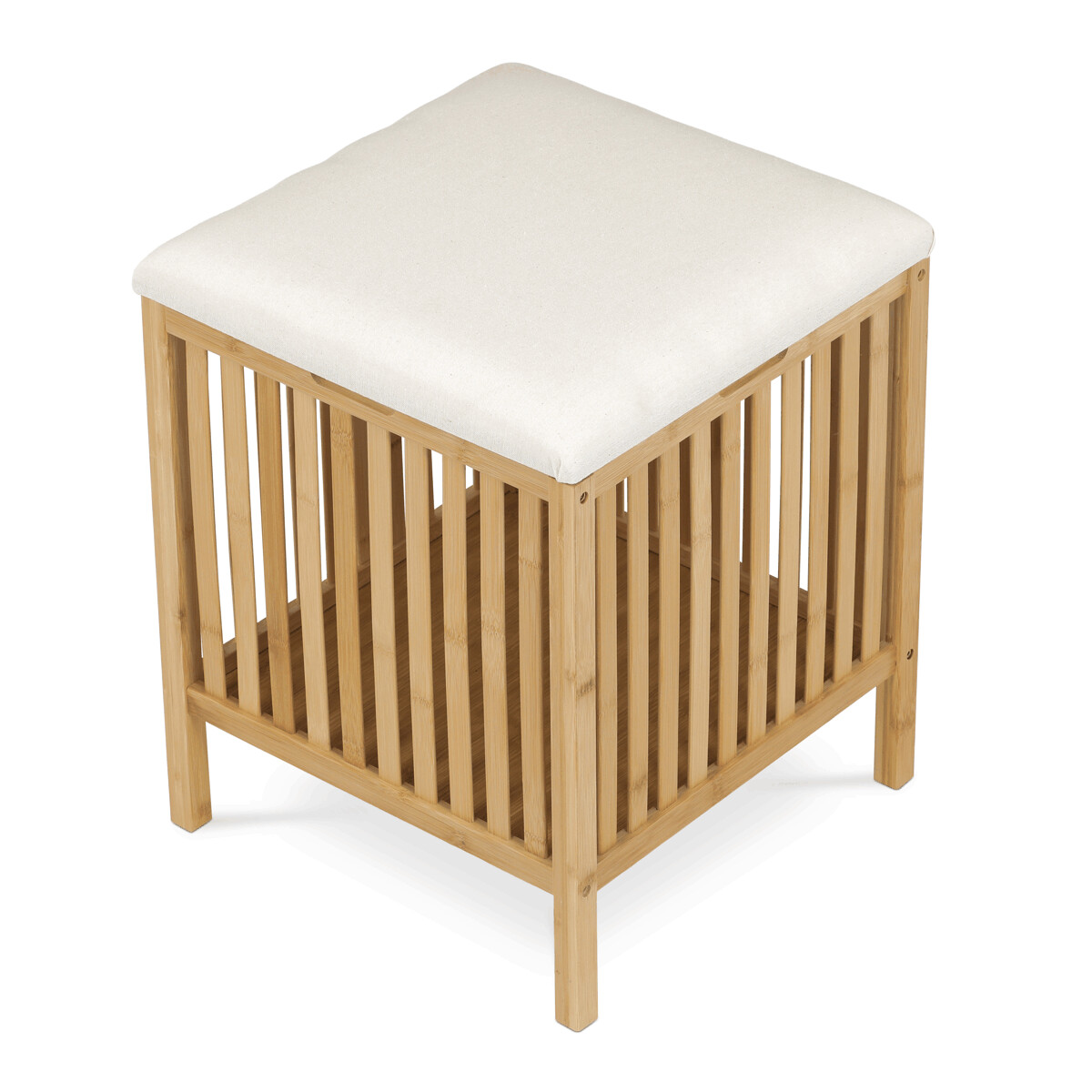 Taburet bambus/látka DR-B066 NAT Prírodné