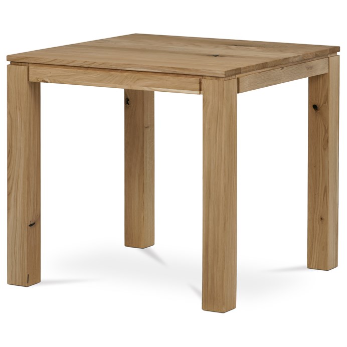 Jedálenský stôl 80x80x75 cm, masiv dub, povrchová úprava olejem DS-F080 DUB