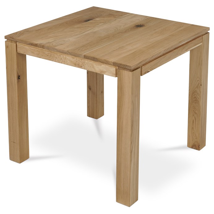Jedálenský stôl 80x80x75 cm, masiv dub, povrchová úprava olejem DS-F080 DUB