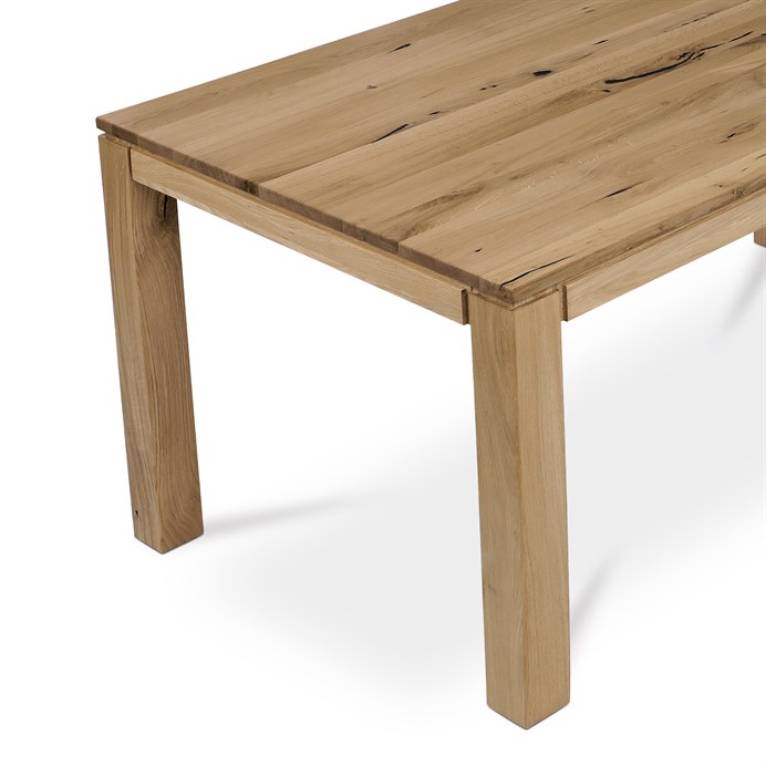 Jedálenský stôl 120x80cm, masív, dub, DS-F120 DUB