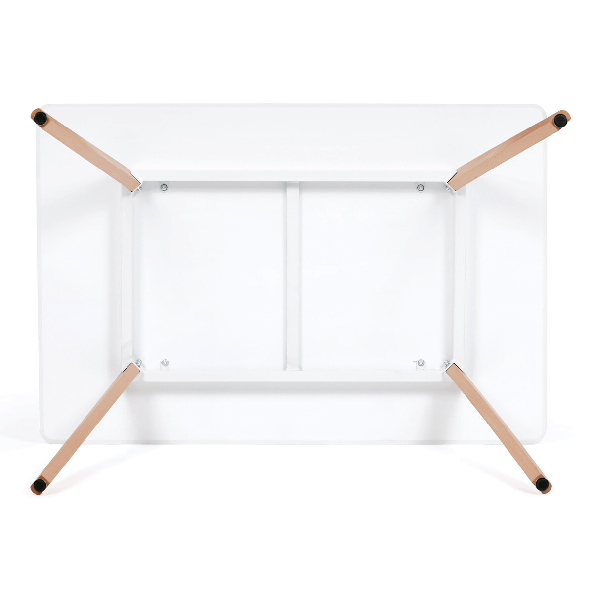 Jedálenský stôl MDF/masív buk DT-313 WT Biela