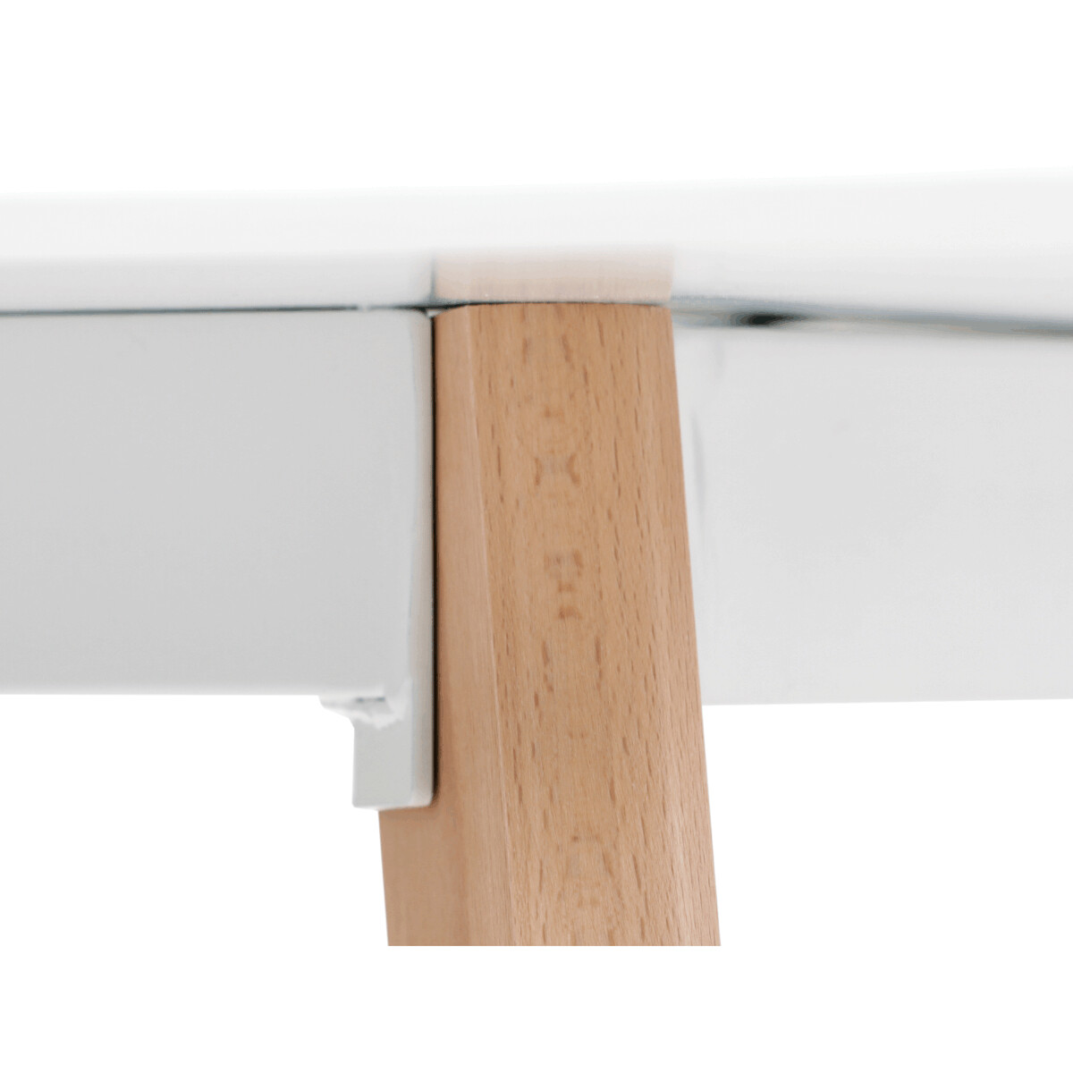 Jedálenský stôl MDF/masív buk DT-313 WT Biela