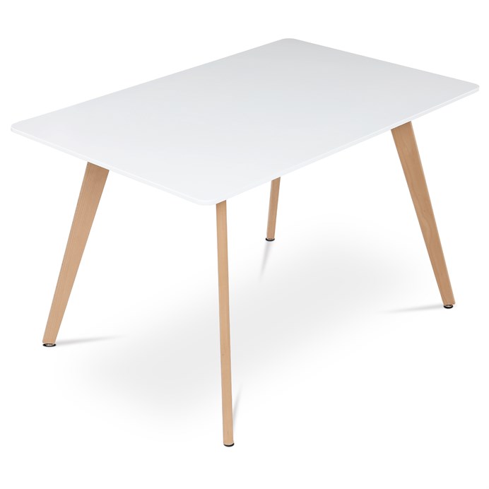Jedálenský stôl 120x80cm, mdf, biela, DT-313 WT