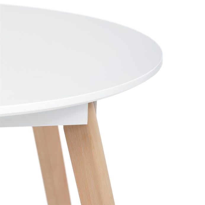 Jedálenský stôl 80x80cm biela, DT-316 WT