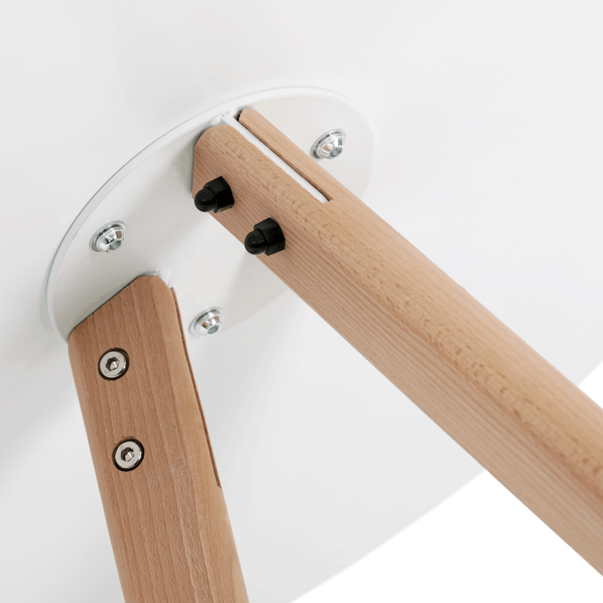 Okrúhly jedálenský stôl MDF/masív DT-320 WT Biela