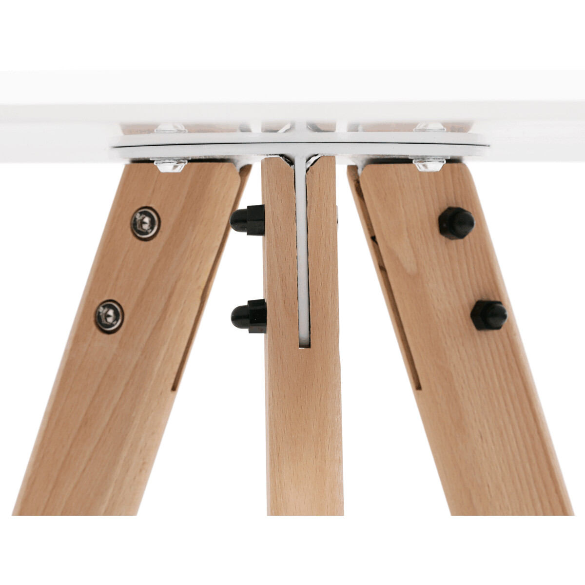 Okrúhly jedálenský stôl MDF/masív DT-320 WT Biela