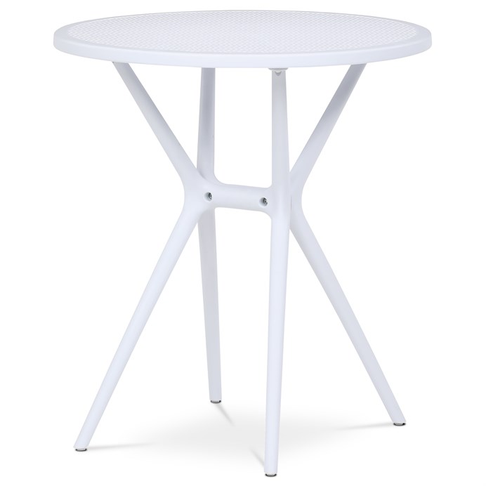 Jedálenský stôl 65x65cm, plast, biela, DT-X7007 WT