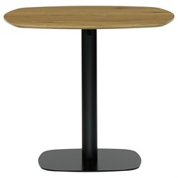 Stůl jídelní, deska MDF, dekor dub, černý kov