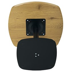 Stůl jídelní, deska MDF, dekor dub, černý kov