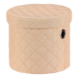 Koš prádelní - látka, kulatý, béžový, cena za sadu 5 ks