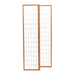 Paraván dřevěný 3 dílný, masiv smrk, bílá netkaná textilie, přírodní odstín