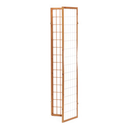 Paraván dřevěný 3 dílný, masiv smrk, bílá netkaná textilie, přírodní odstín