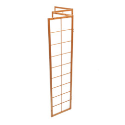 Paraván dřevěný 4 dílný, masiv smrk, bílá netkaná textilie, přírodní odstín