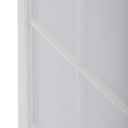 Paraván dřevěný 4 dílný, masiv smrk, bílá netkaná textilie, bílý matný lak