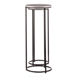 Stojan na květiny - kov, břidlicová deska, cena za sadu 2 ks