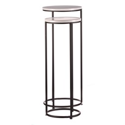 Stojan na květiny - kov, břidlicová deska, cena za sadu 2 ks