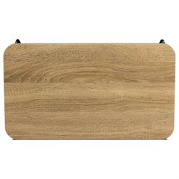 Skládací stolek na notebook, dekor dub, černý kov