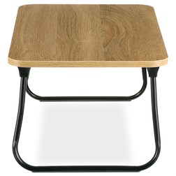 Skládací stolek na notebook, dekor dub, černý kov