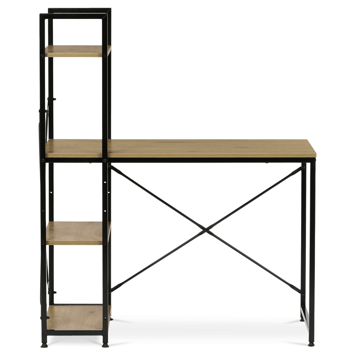 Pracovný stôl s regálom GD-512 OAK Hnedá