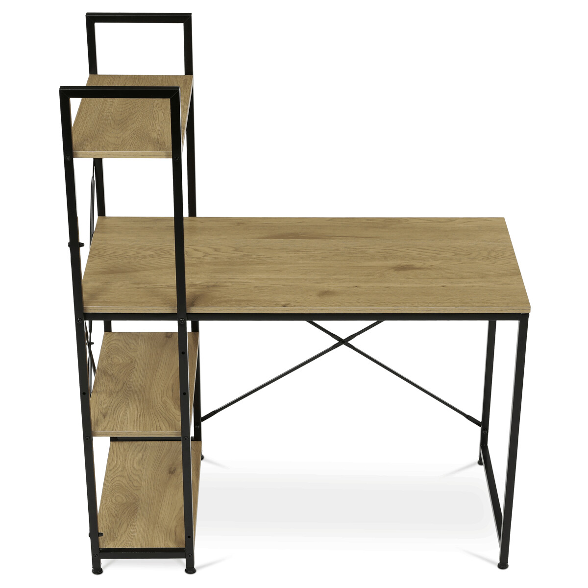 Pracovný stôl s regálom GD-512 OAK Hnedá