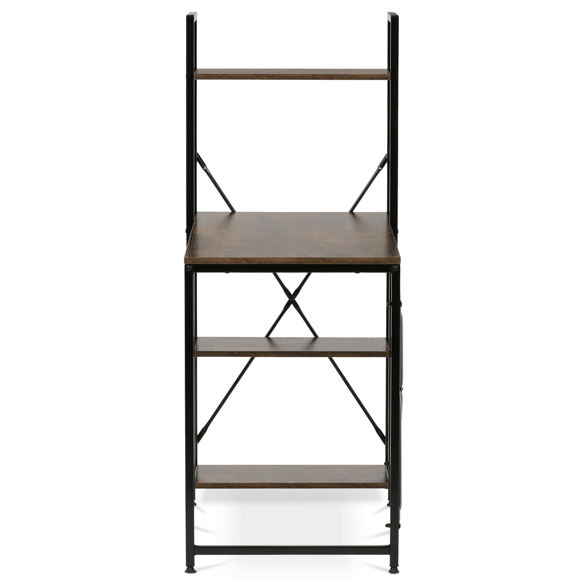 Pracovný stôl s regálom MDF/kov GD-512 Hnedá