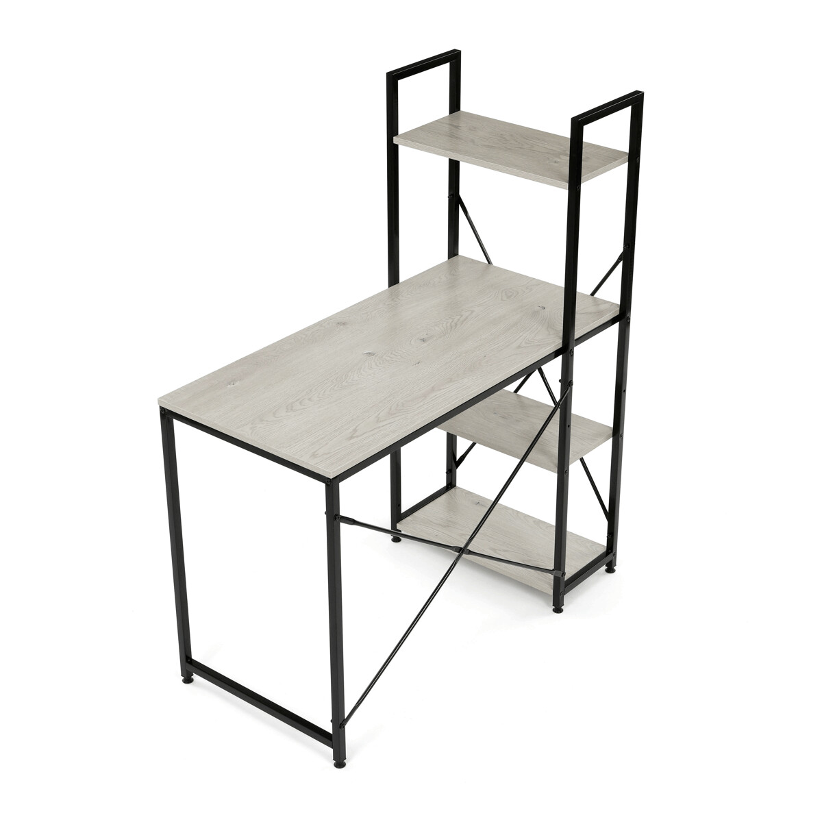 Pracovný stôl s regálom MDF/kov GD-512 Hnedá