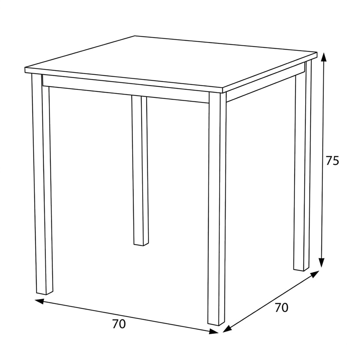 Jídelní stůl 70x70cm GDT-201 Autronic (foto 10)