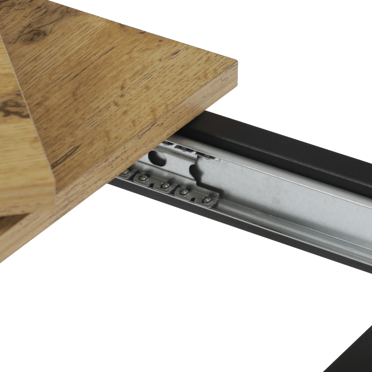 Rozkladací jedálenský stôl MDF/melamín/kov GDT-206 Hnedá