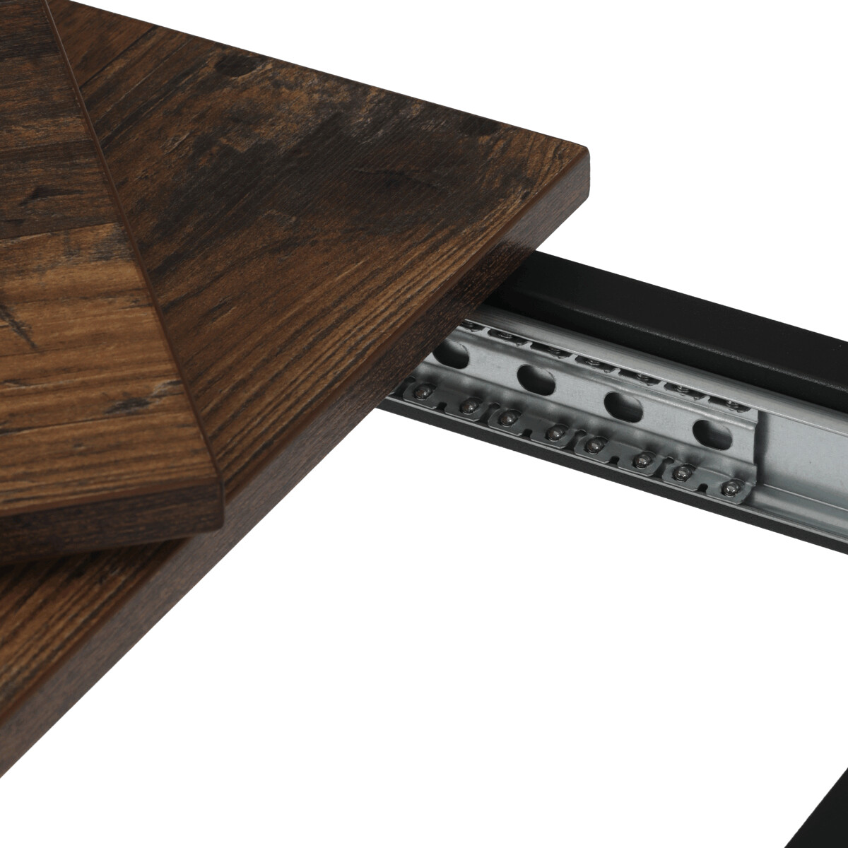 Rozkladací jedálenský stôl MDF/melamín/kov GDT-206 Hnedá