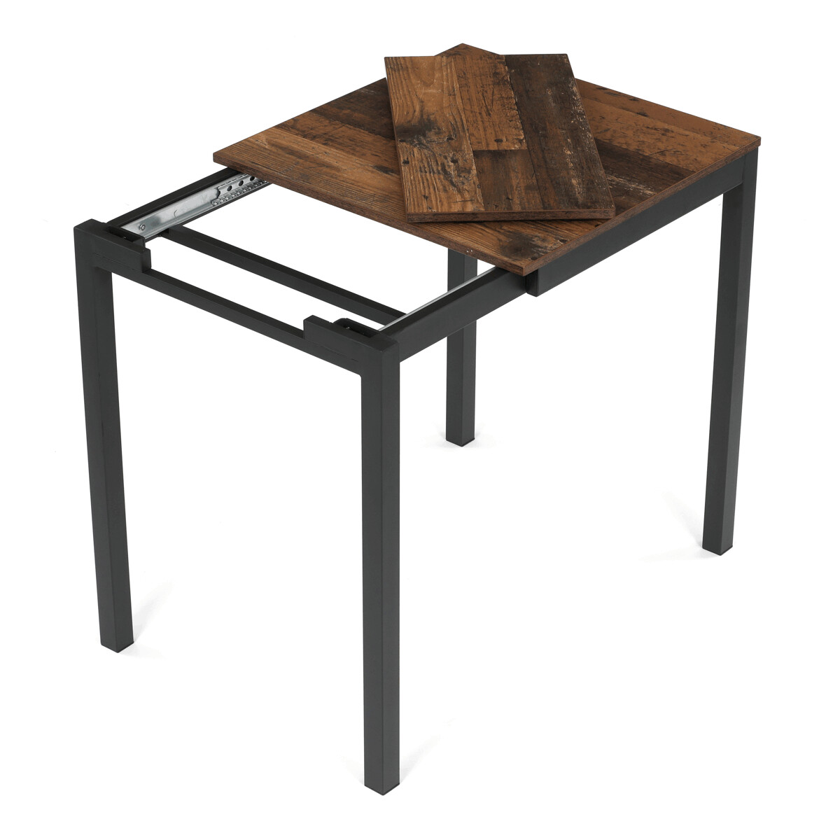 Rozkladací jedálenský stôl MDF/melamín/kov GDT-206 Hnedá