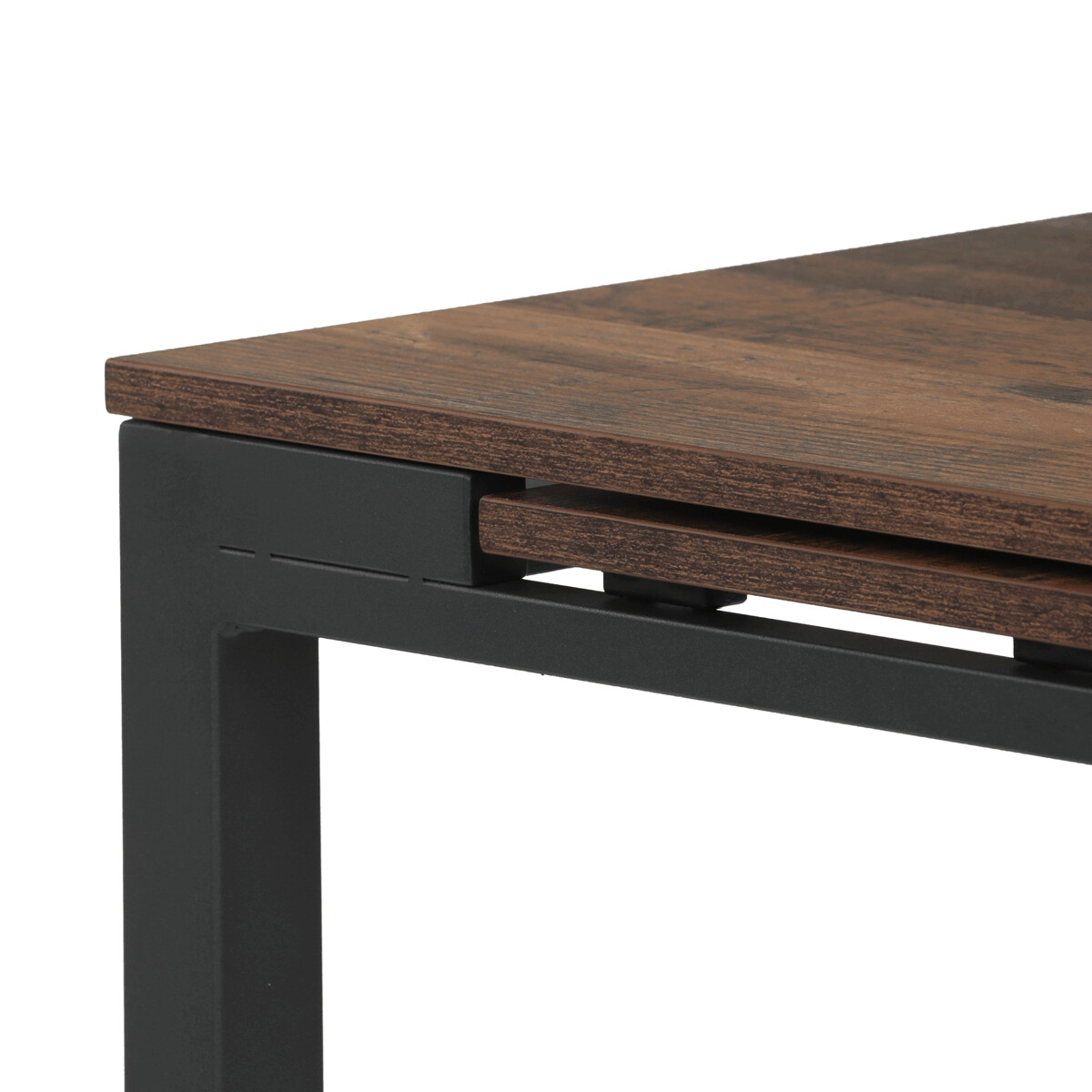 Rozkladací jedálenský stôl MDF/melamín/kov GDT-206 Hnedá