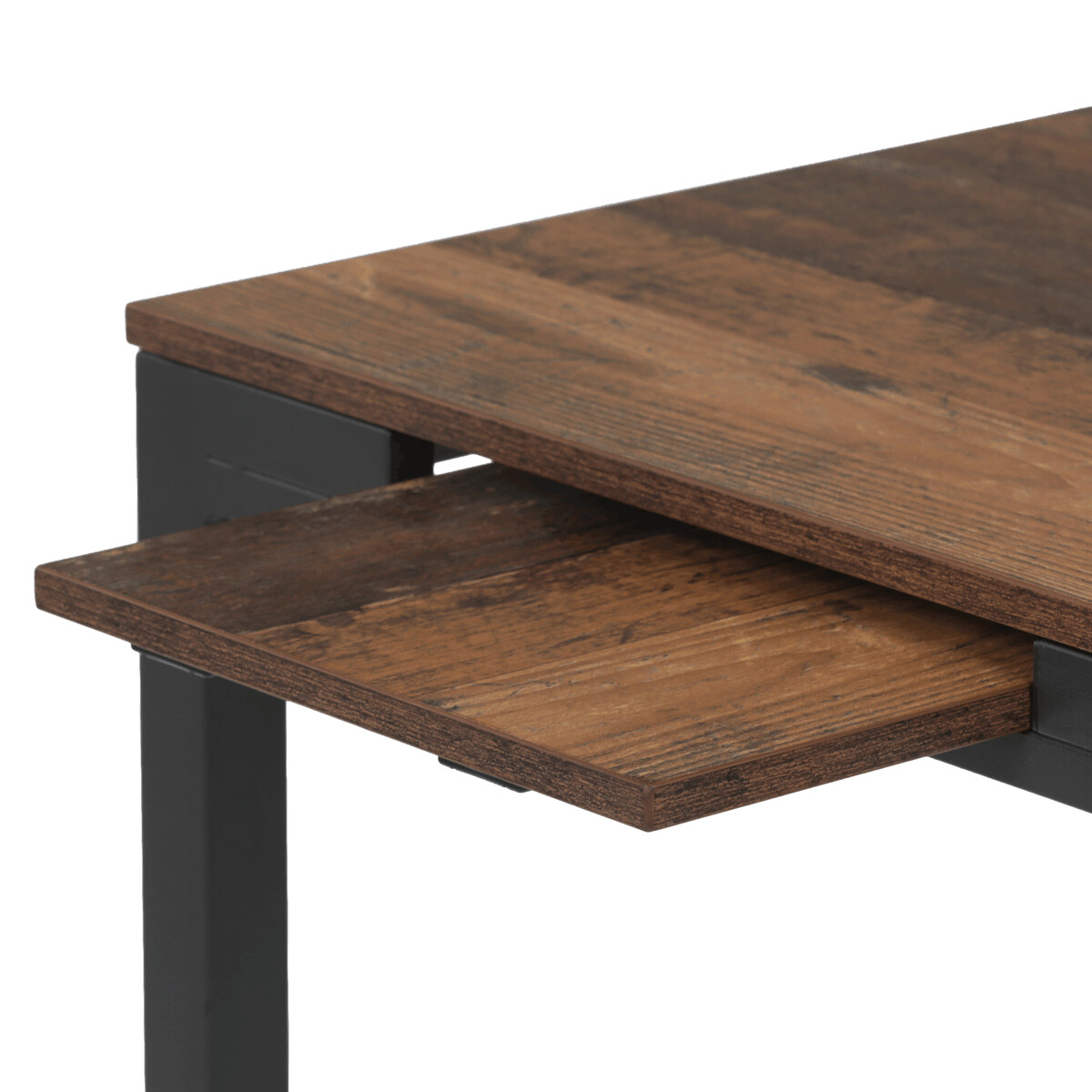 Rozkladací jedálenský stôl MDF/melamín/kov GDT-206 Hnedá