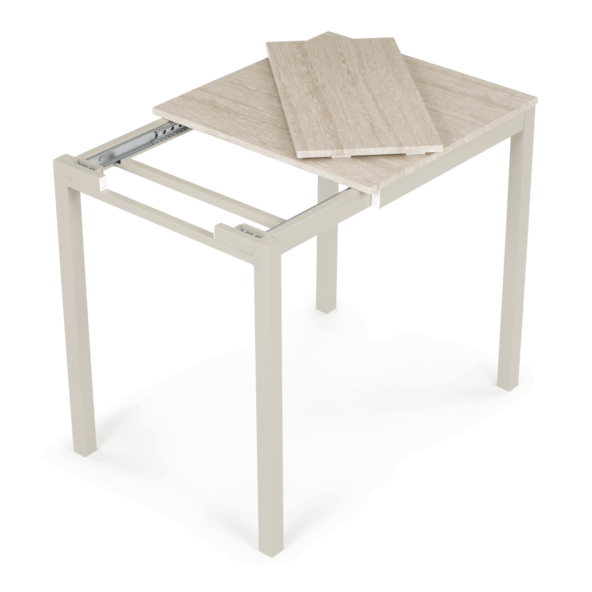 Rozkladací jedálenský stôl MDF/melamín/kov GDT-206 Hnedá