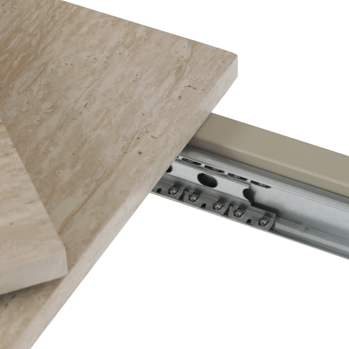 Rozkladací jedálenský stôl MDF/melamín/kov GDT-206 Hnedá