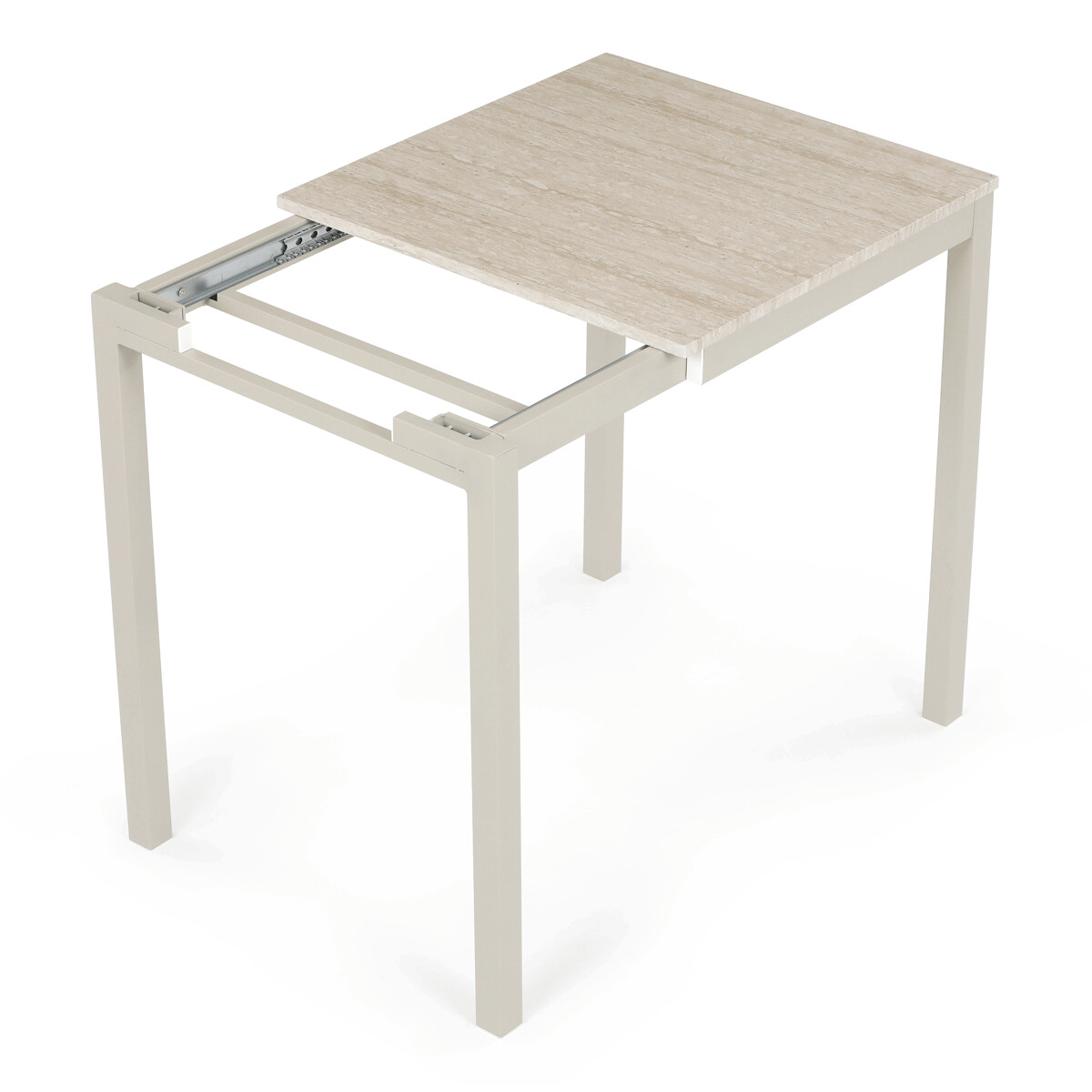 Rozkladací jedálenský stôl MDF/melamín/kov GDT-206 Hnedá